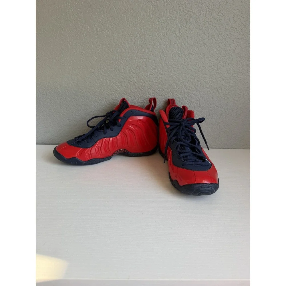 Nike Little Posite Pro USA Red Navy Shoes Big Kids US 6Y Womens 7.5 CZ2520-600